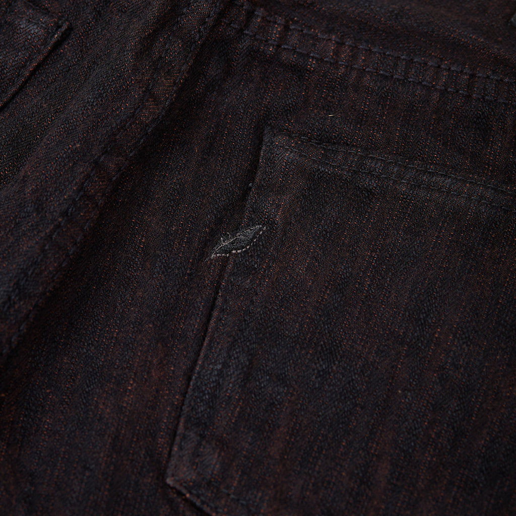 pure blue japan | per-ex-003-bk 15oz black x persimmon extra slub denim - regular straight - Bild 8
