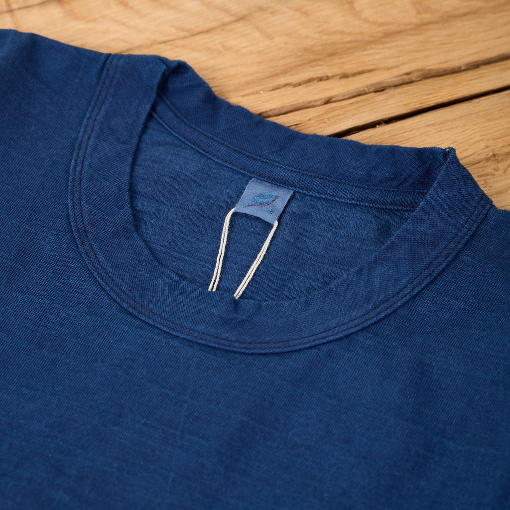 pure blue japan | ss-slb-5011-id slub jersey tee - indigo - Bild 3