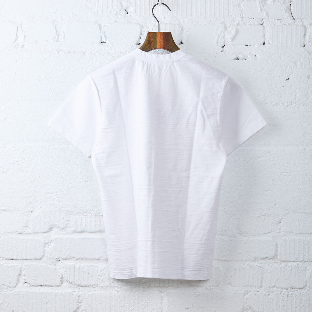 pure blue japan | ss-slb-5011-wh slub jersey tee - white - Bild 2