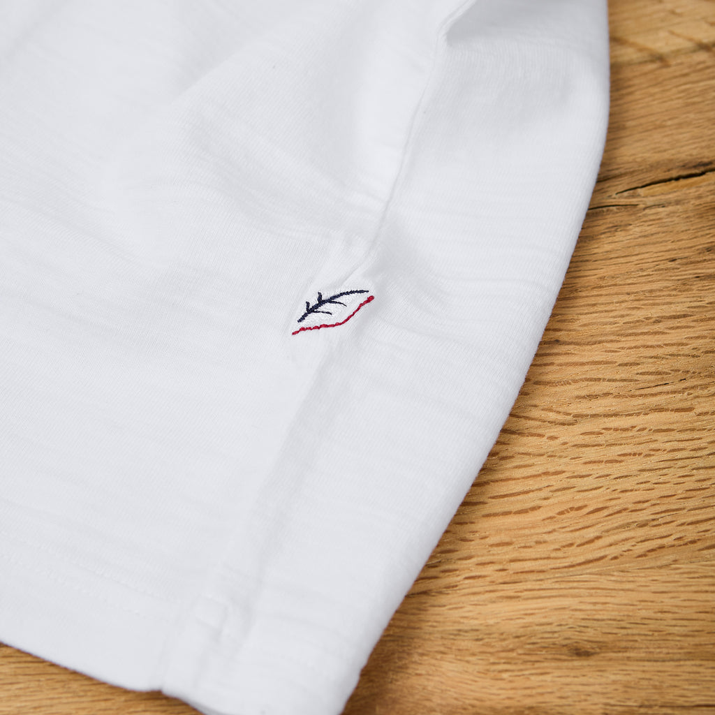 pure blue japan | ss-slb-5011-wh slub jersey tee - white - Bild 4