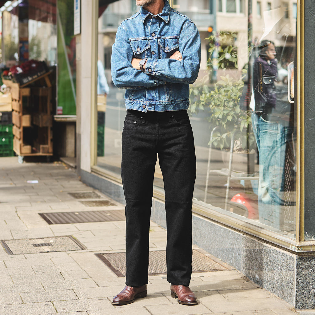 pure blue japan | xx-003 regular straight jean 14oz double black - Bild 2