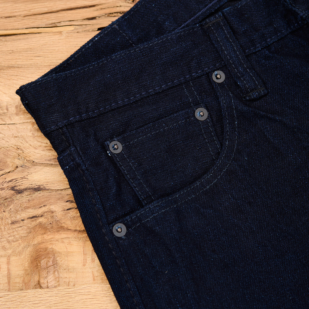 pure blue japan | xx-013-idbk slim tapered jean 14oz - indigo black - Bild 6