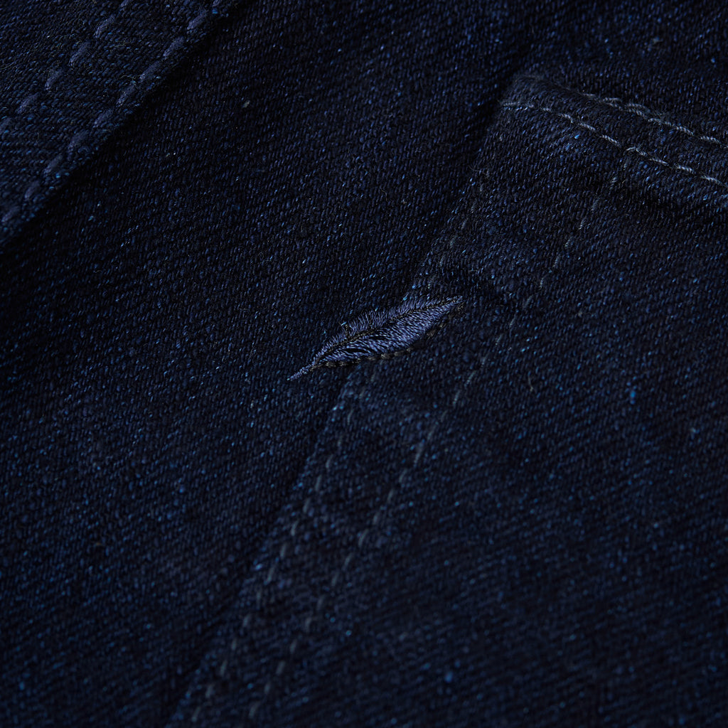 pure blue japan | xx-013-idbk slim tapered jean 14oz - indigo black - Bild 8