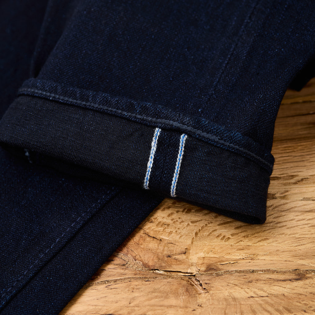 pure blue japan | xx-013-idbk slim tapered jean 14oz - indigo black - Bild 9