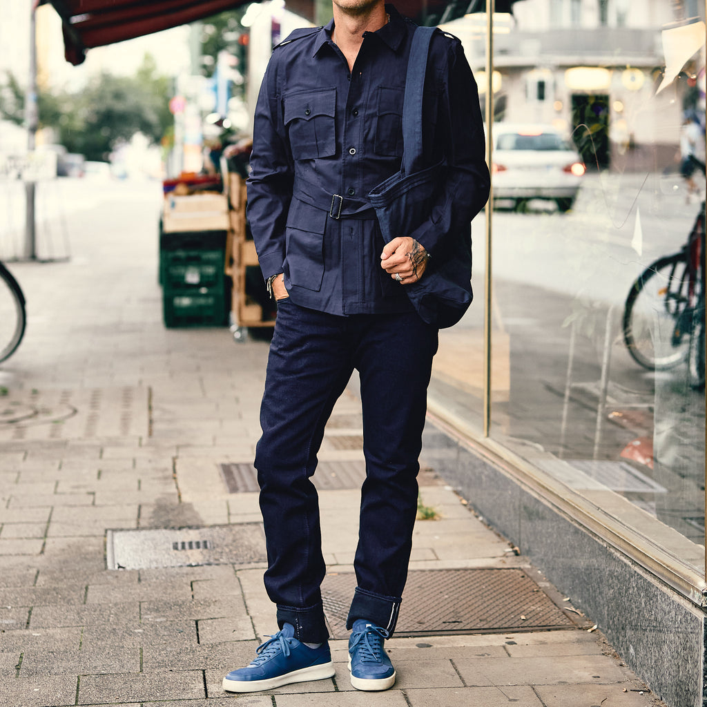 pure blue japan | xx-013-idbk slim tapered jean 14oz - indigo black - Bild 2