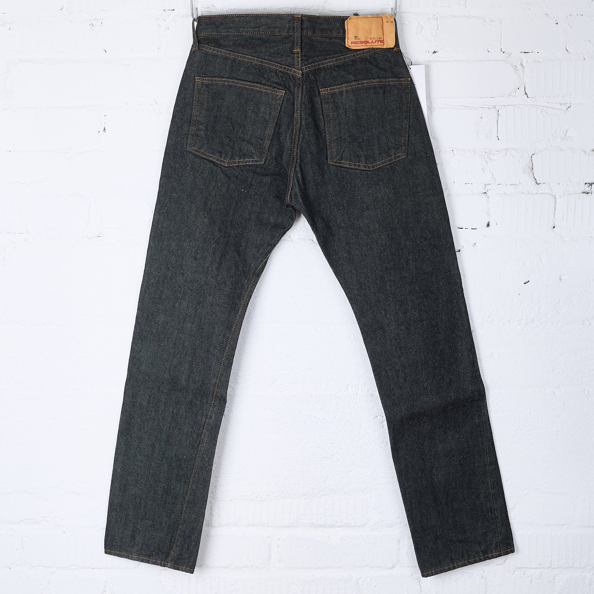 RESOLUTE GB710-2 BLACK DENIM W36×L32 resolute-gb710-15th-