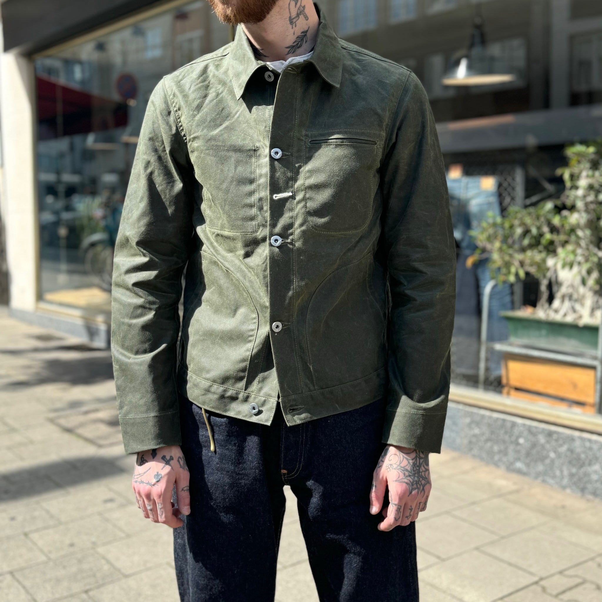 rogue territory | waxed canvas supply jacket - olive ridgeline 