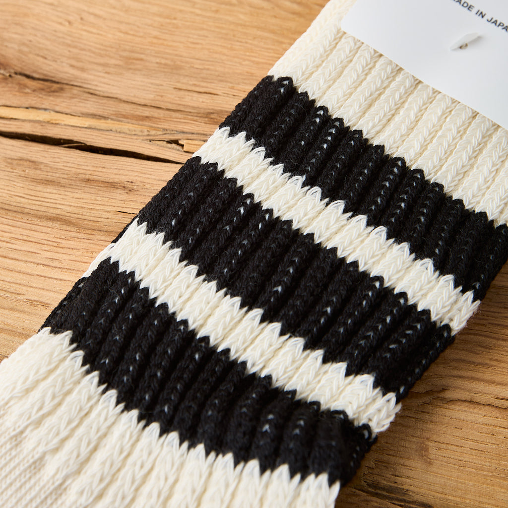 rototo | r1255 coarse ribbed old school crew socks - black - Bild 3