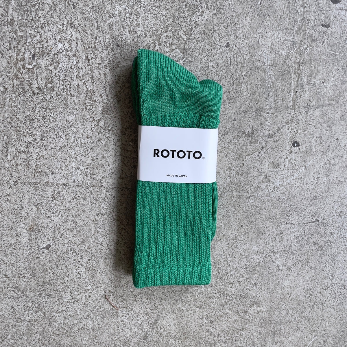 rototo | r1334 loose pile crew socks - green – stuf|f-official