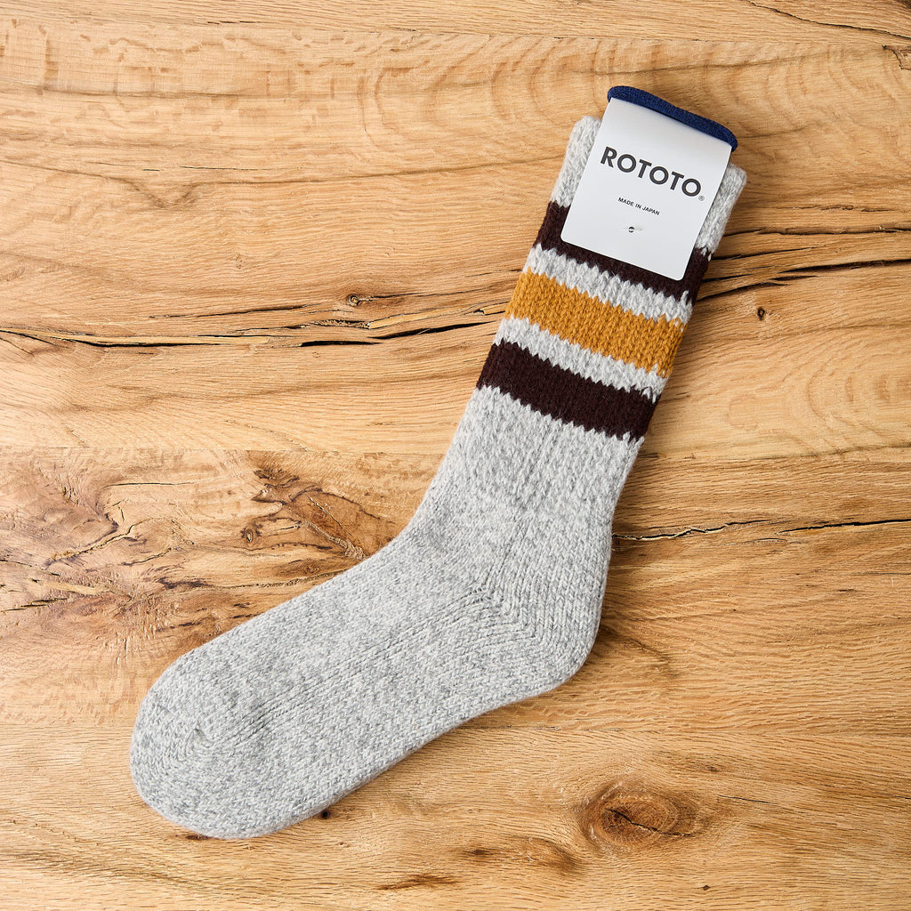 rototo | r1617 old school work boots socks - brown/gold - Bild 2