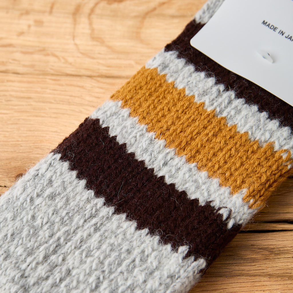 rototo | r1617 old school work boots socks - brown/gold - Bild 3