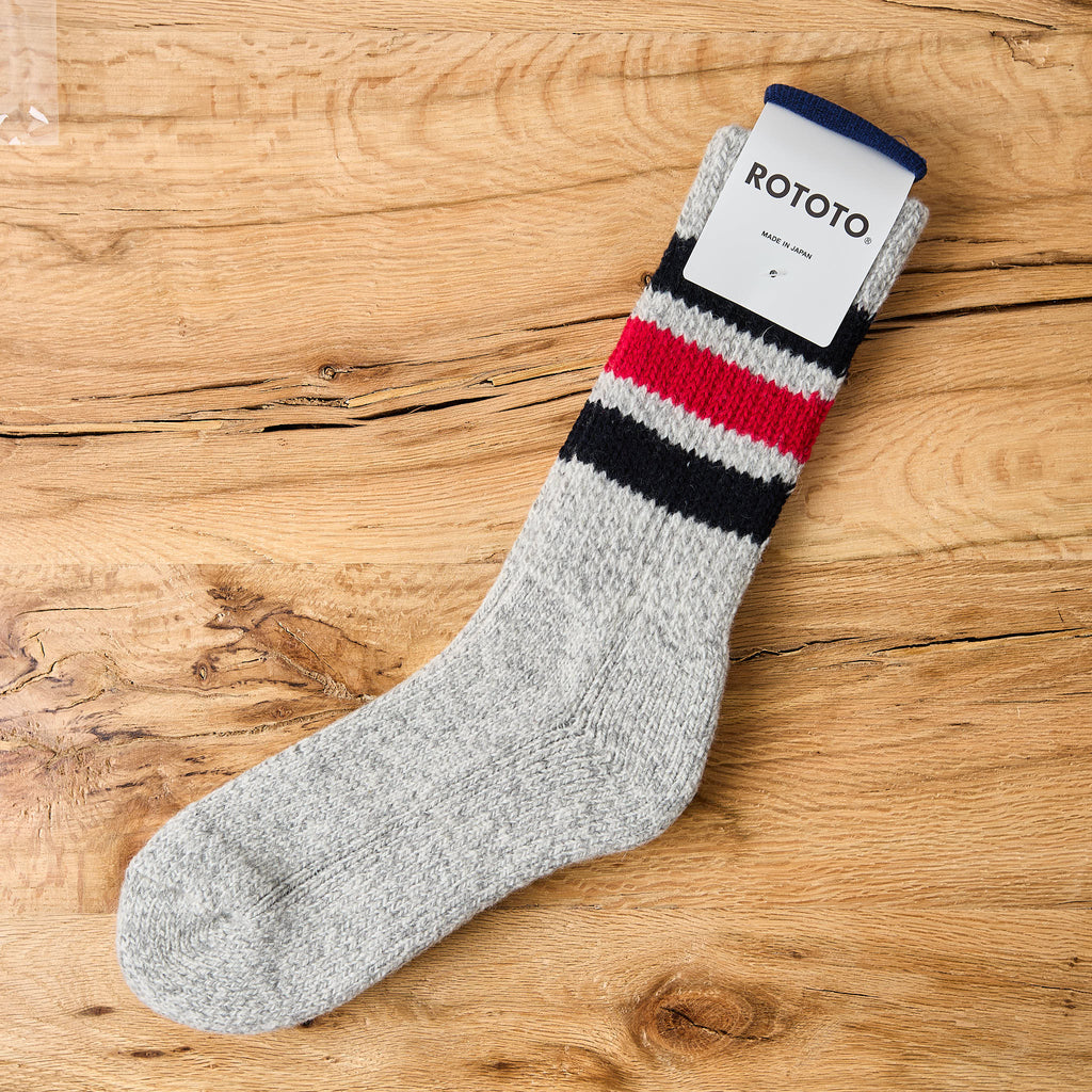 rototo | r1617 old school work boots socks - d.navy/red - Bild 2