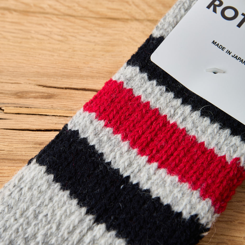 rototo | r1617 old school work boots socks - d.navy/red - Bild 3