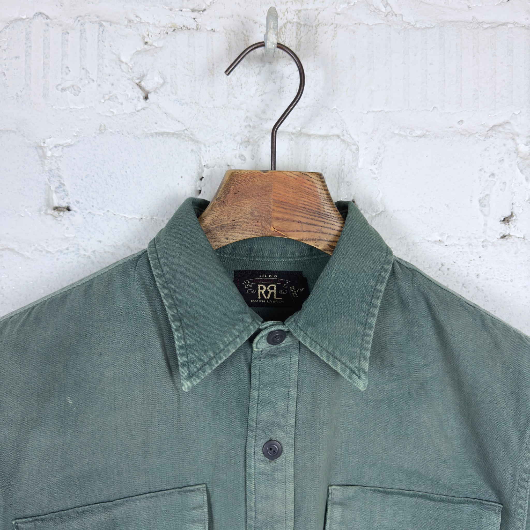 rrl petrol shirt green used stuf f official