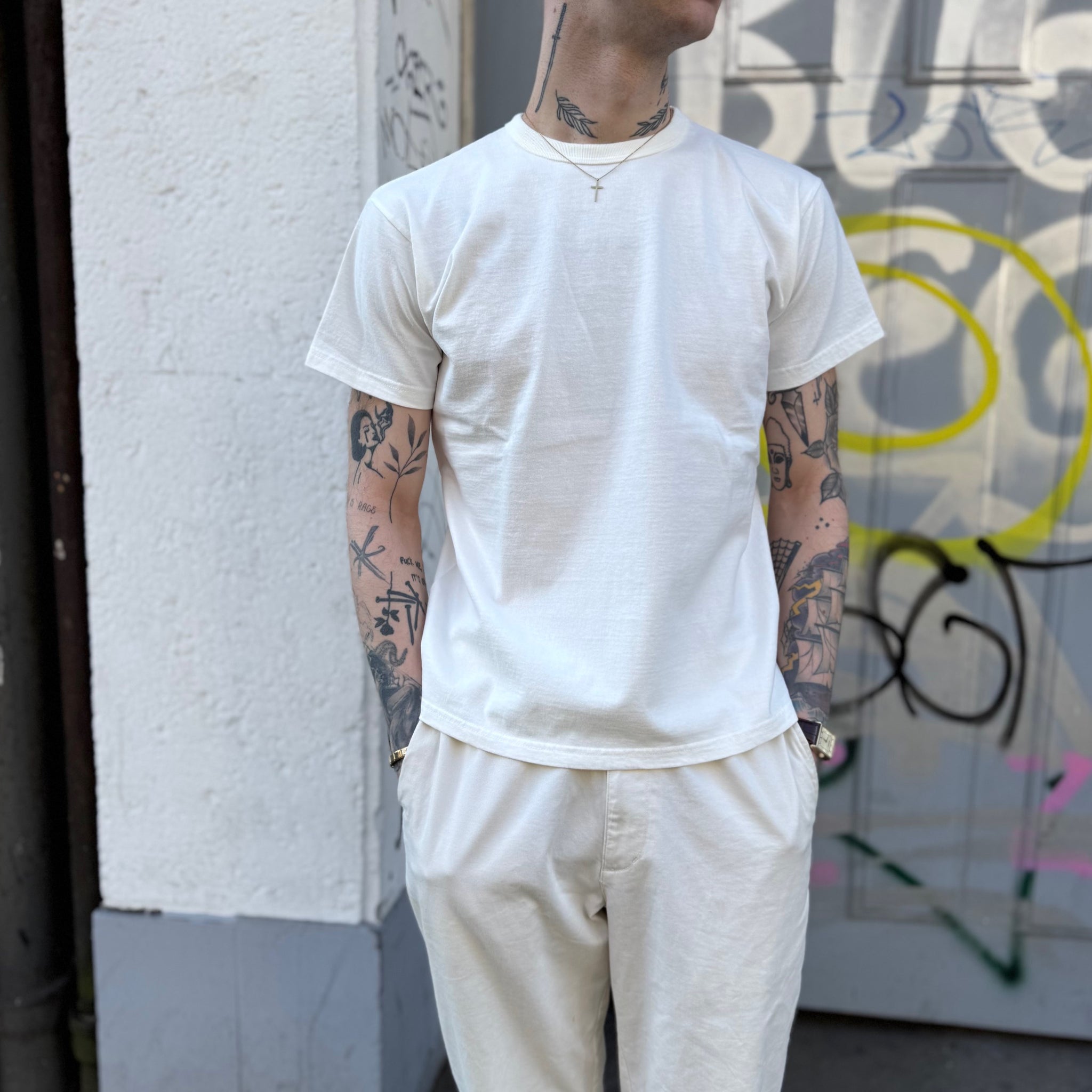 samurai | sjst-ml heavy weight plain t-shirt - white – stuf|f-official