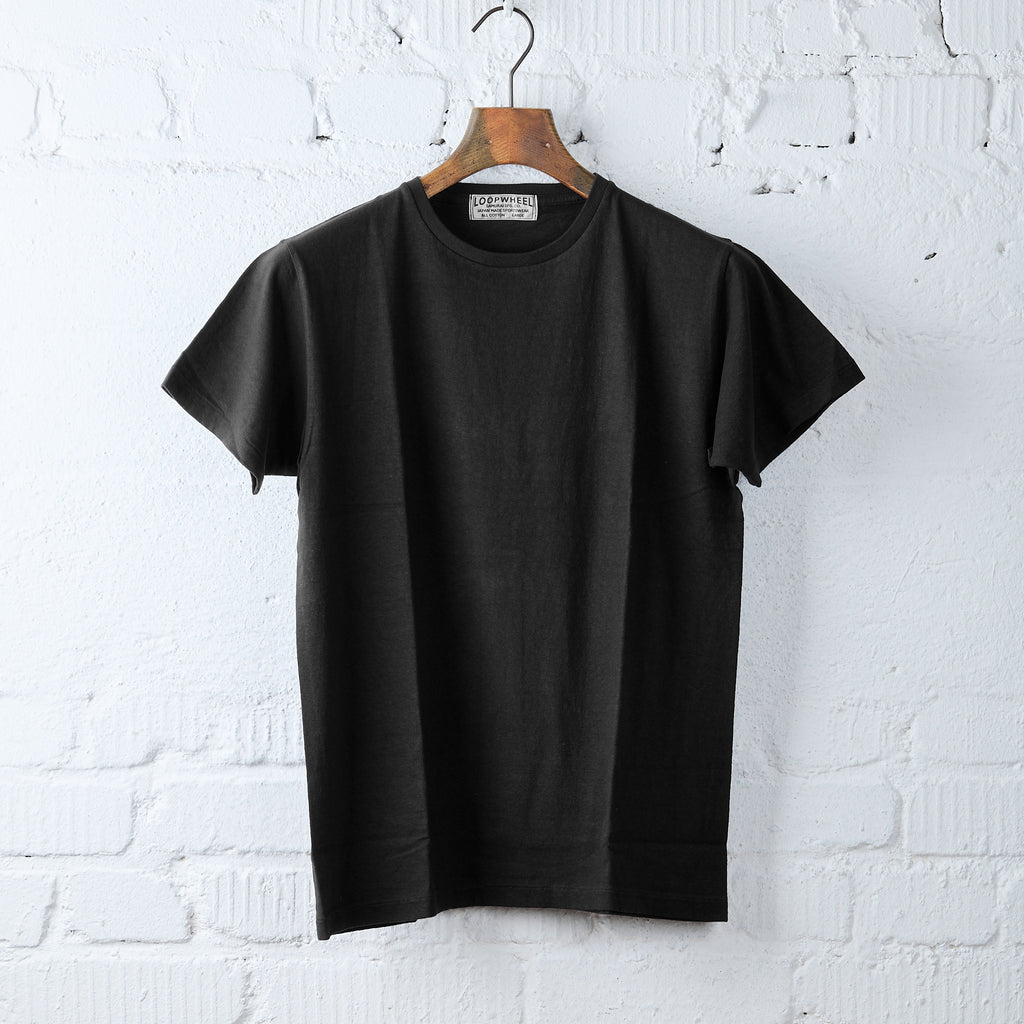 samurai x stuf|f | 1940s loopwheel crew neck tee - black