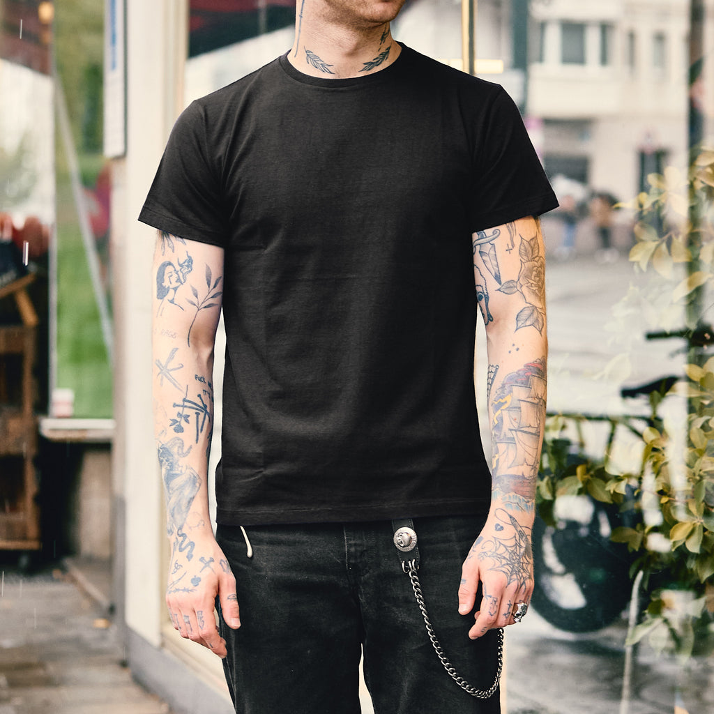 samurai x stuf|f | 1940s loopwheel crew neck tee - black - Bild 2