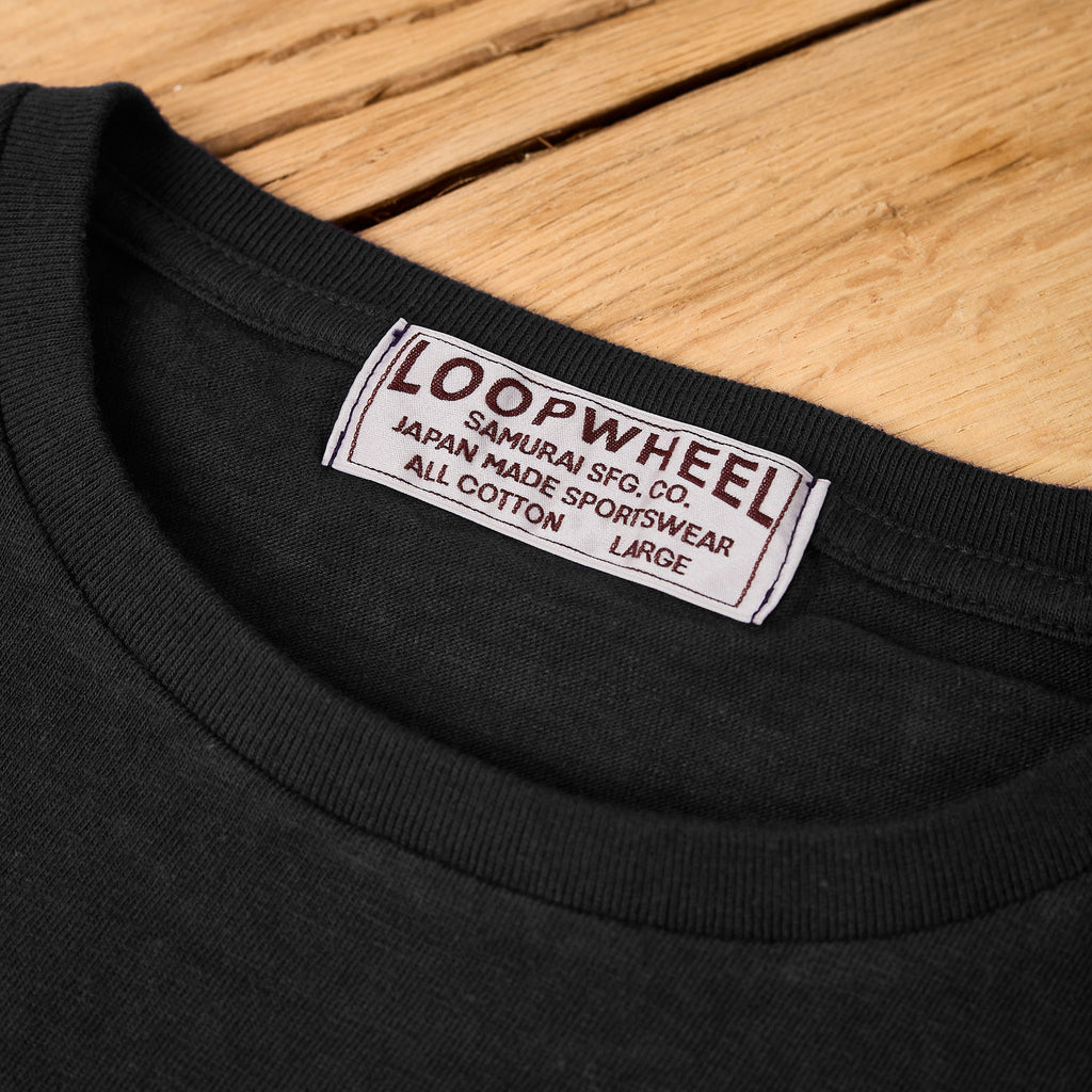 samurai x stuf|f | 1940s loopwheel crew neck tee - black - Bild 4