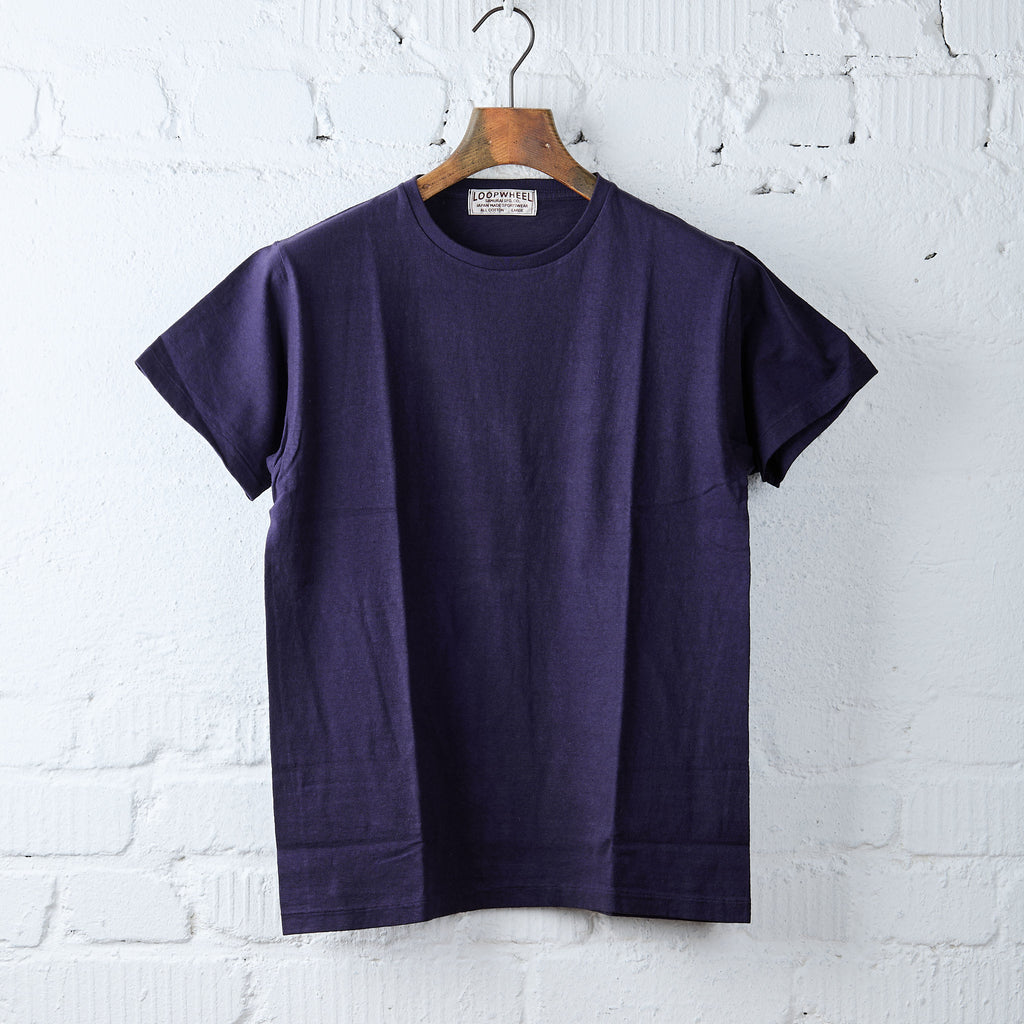 samurai x stuf|f | 1940s loopwheel crew neck tee - dk.navy