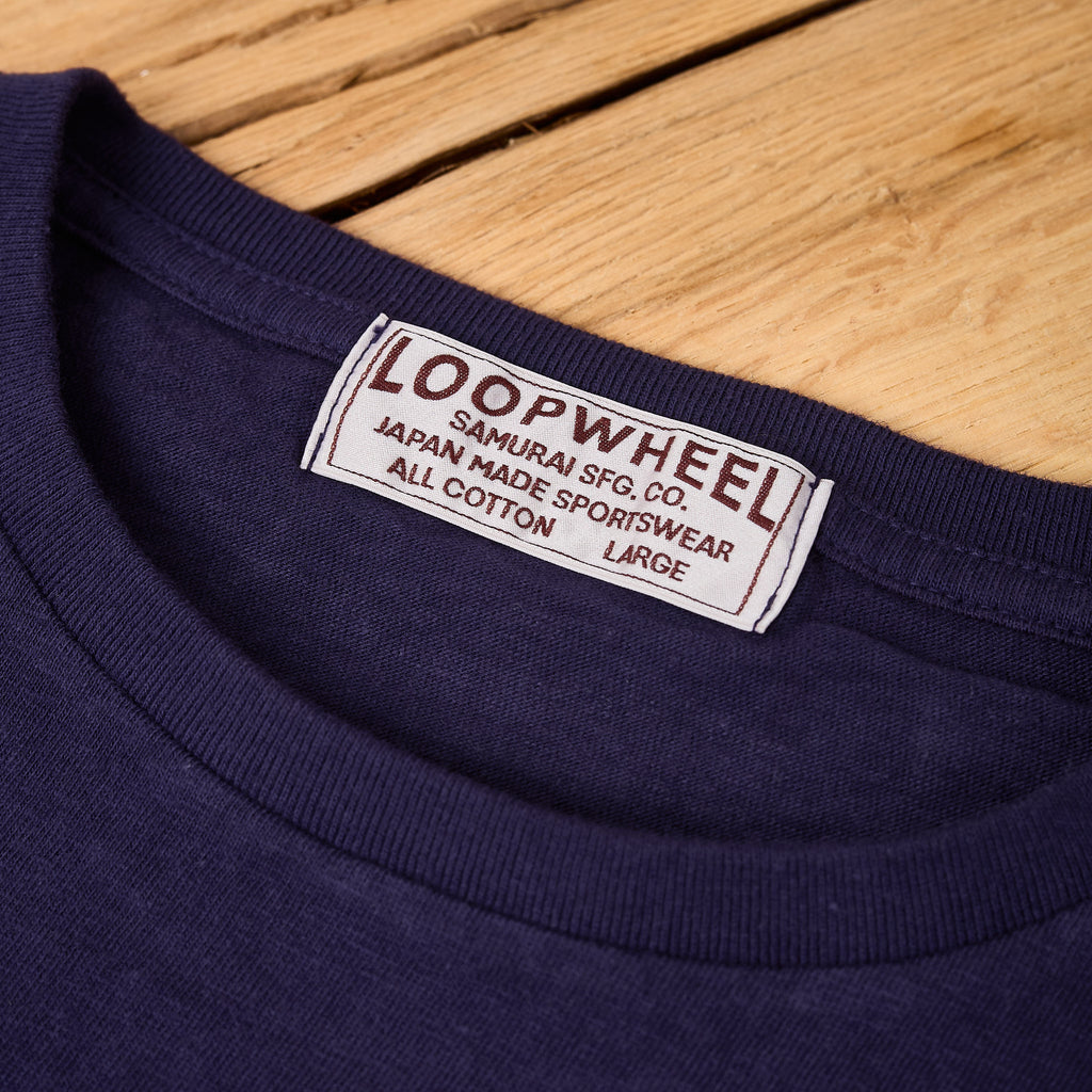 samurai x stuf|f | 1940s loopwheel crew neck tee - dk.navy - Bild 4