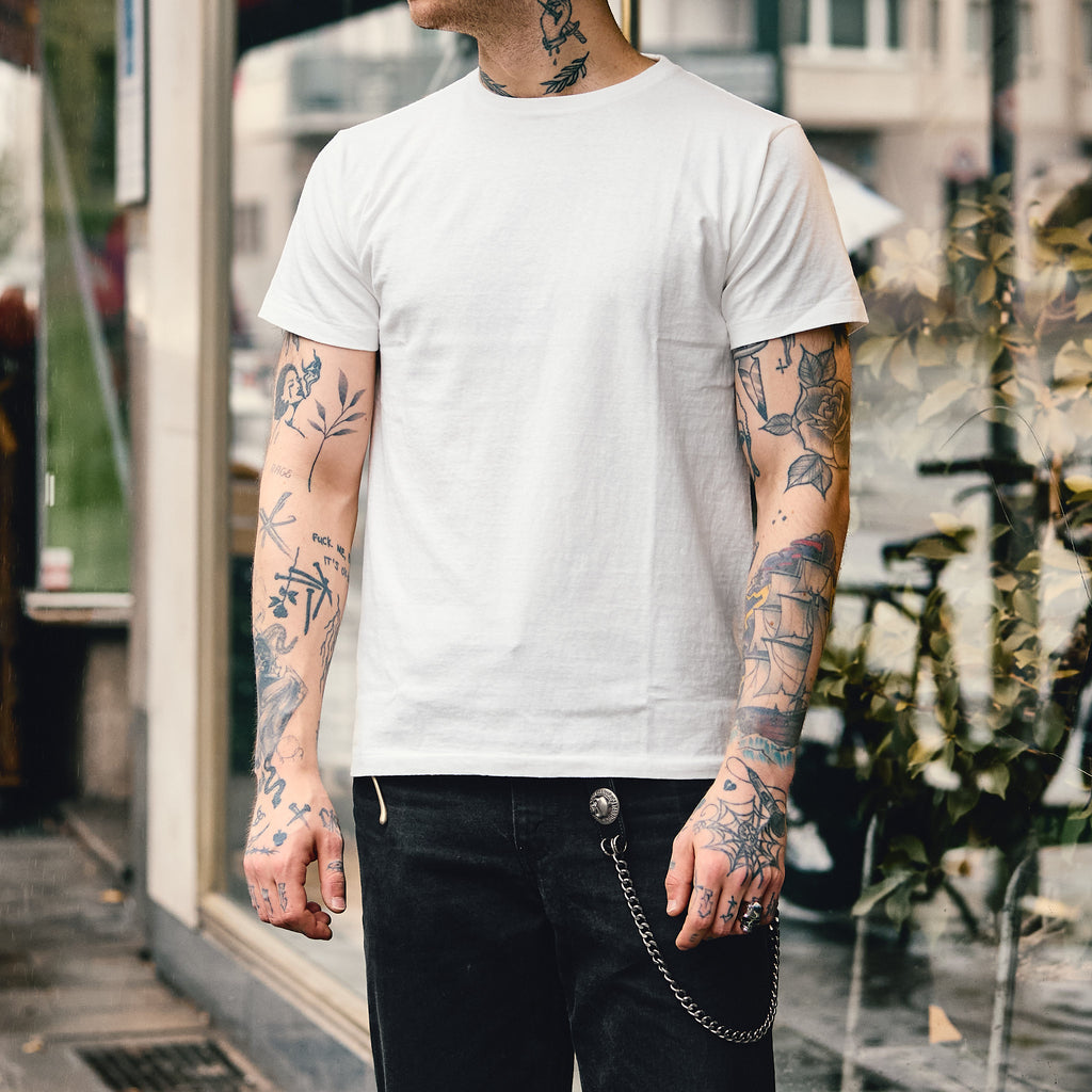 samurai x stuf|f | 1940s loopwheel crew neck tee - white - Bild 2