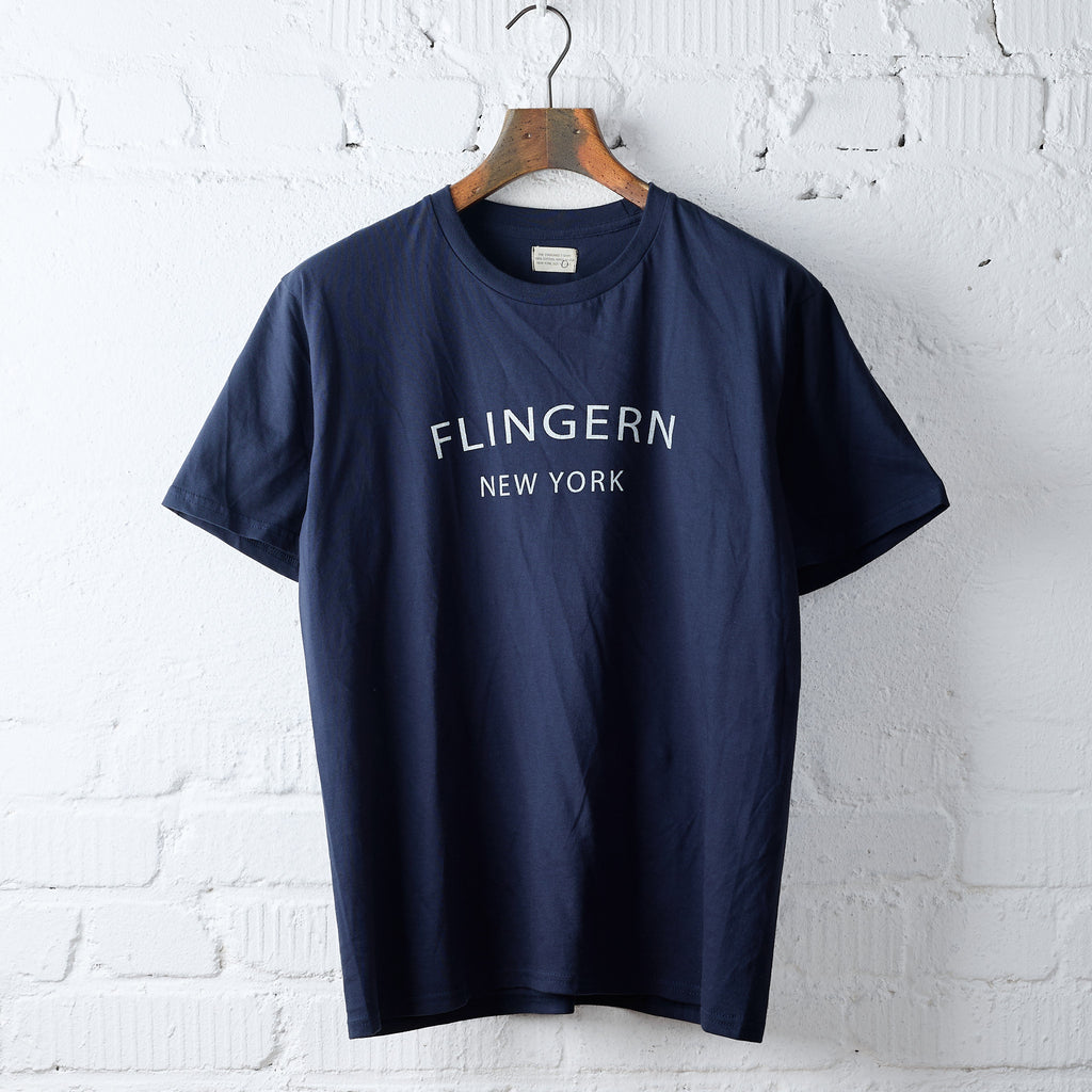 sfg | the standard print t-shirt "flingern new york" - navy