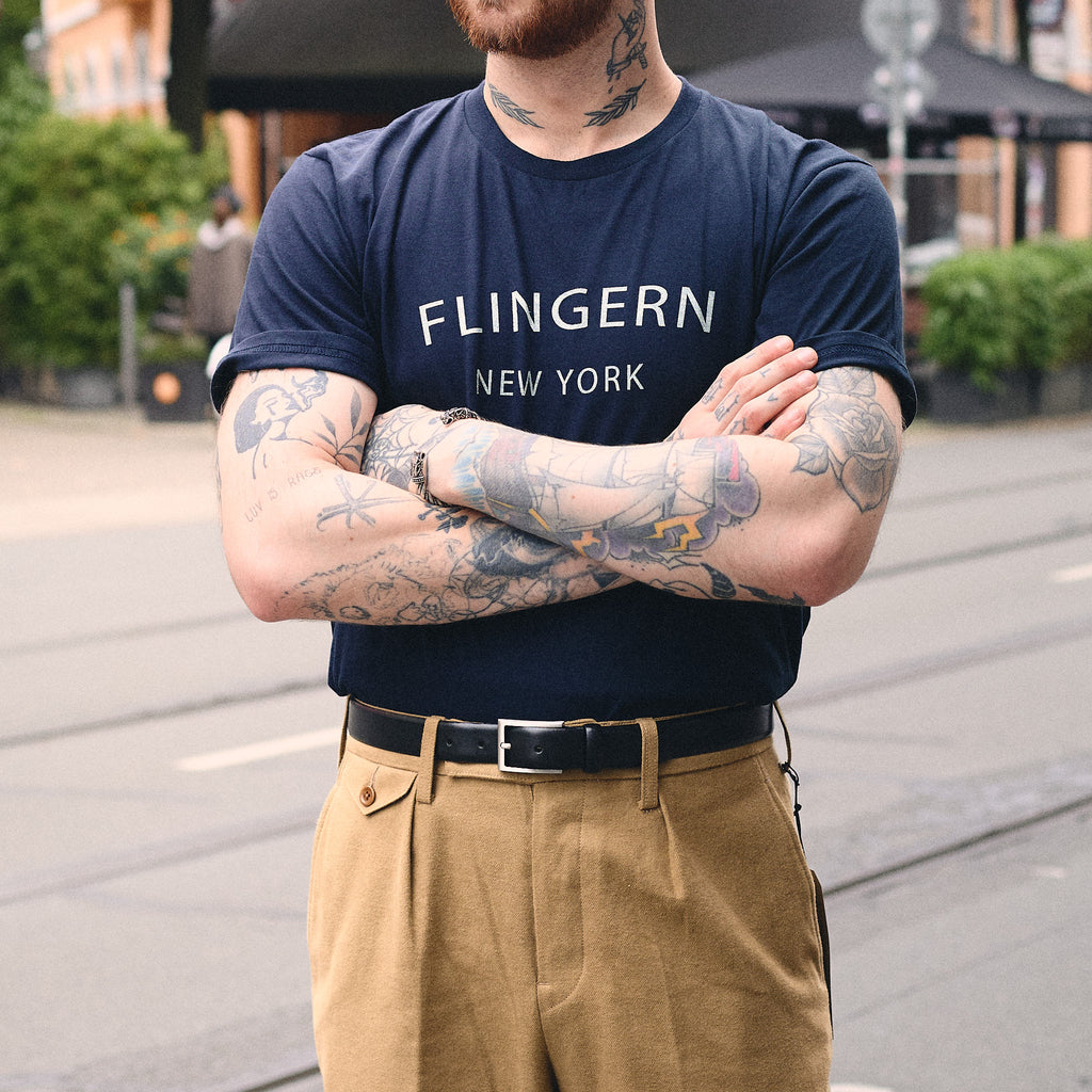 sfg | the standard print t-shirt "flingern new york" - navy - Bild 2