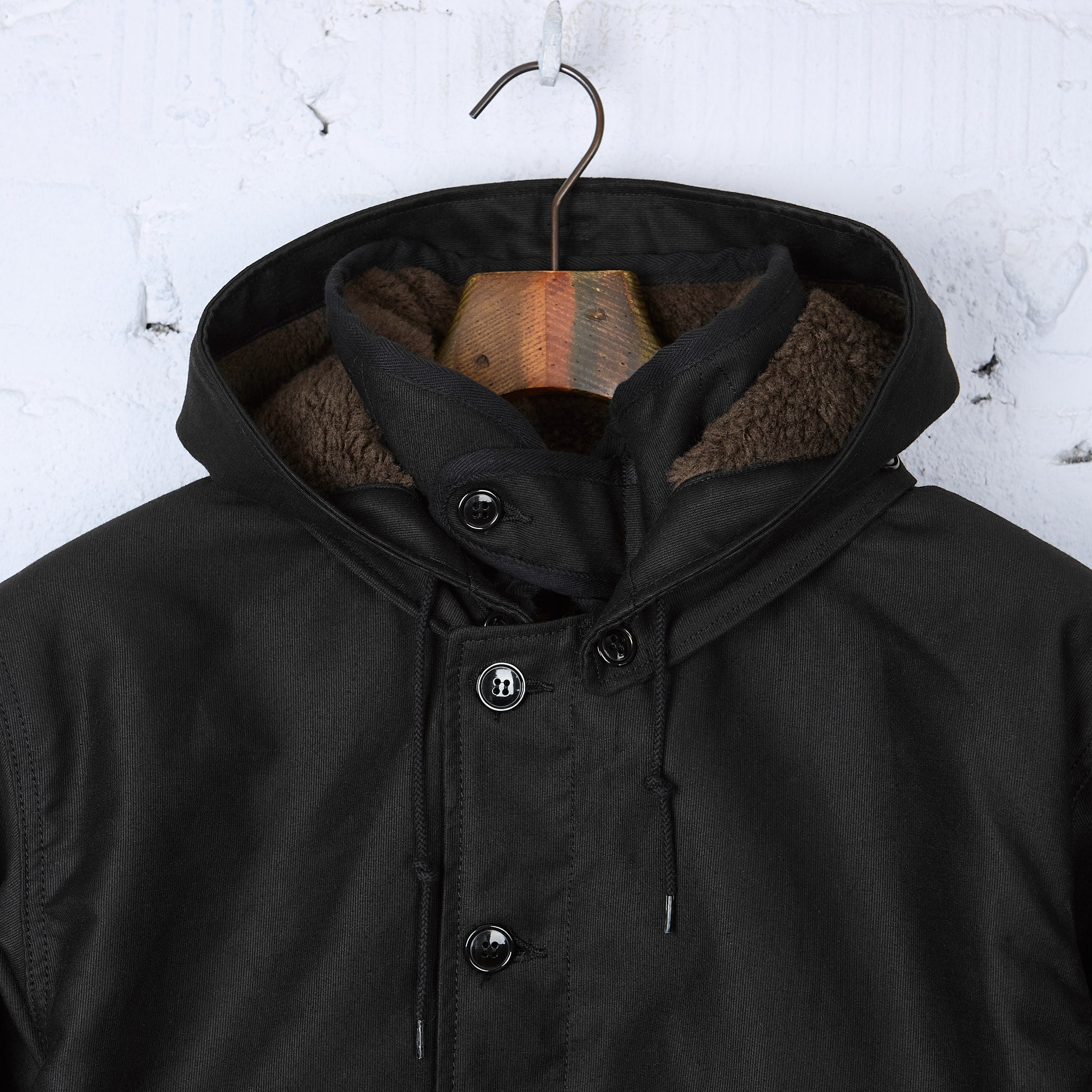 stevenson overall co. | navigateur - ng1 hooded deck jacket black