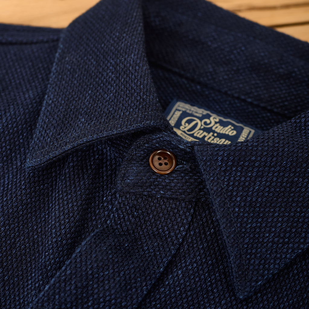studio d'artisan | 5713 heavyweight sashiko workshirt - indigo - Bild 3