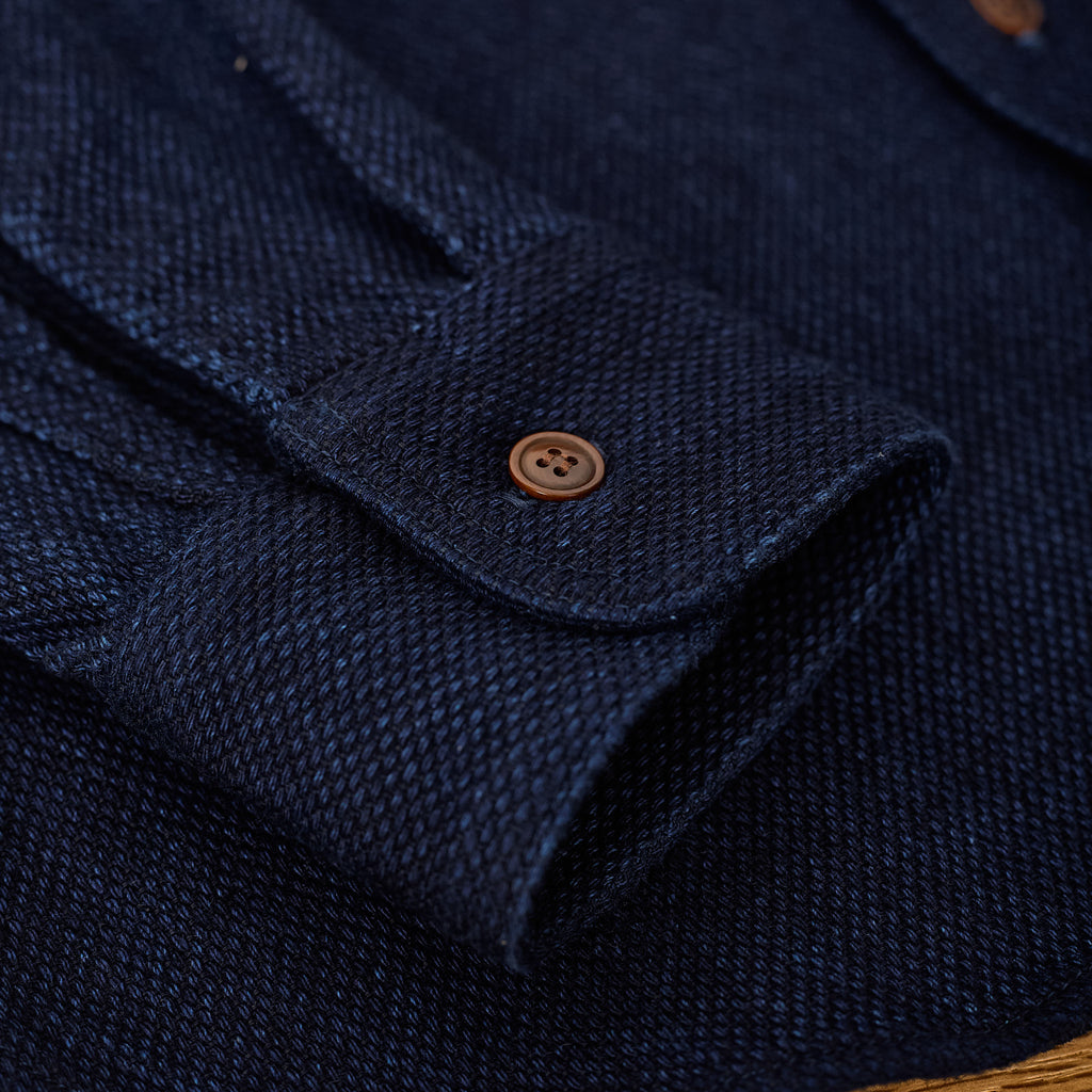 studio d'artisan | 5713 heavyweight sashiko workshirt - indigo - Bild 4