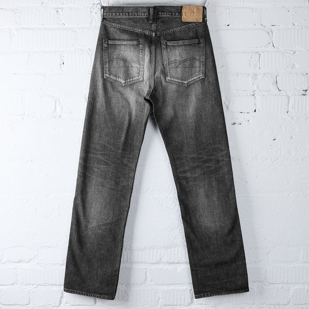 studio d'artisan | d1891ub used wash 13oz regular straight black jeans - Bild 2