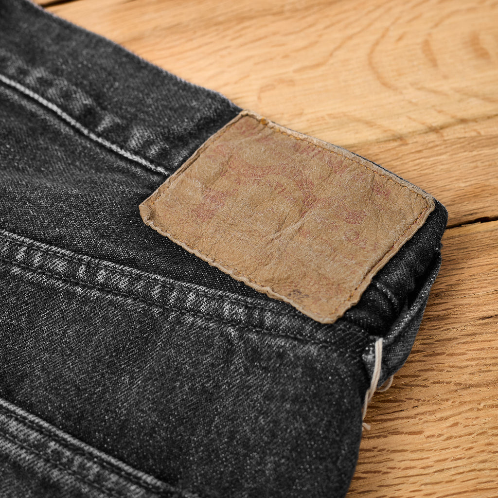 studio d'artisan | d1891ub used wash 13oz regular straight black jeans - Bild 5