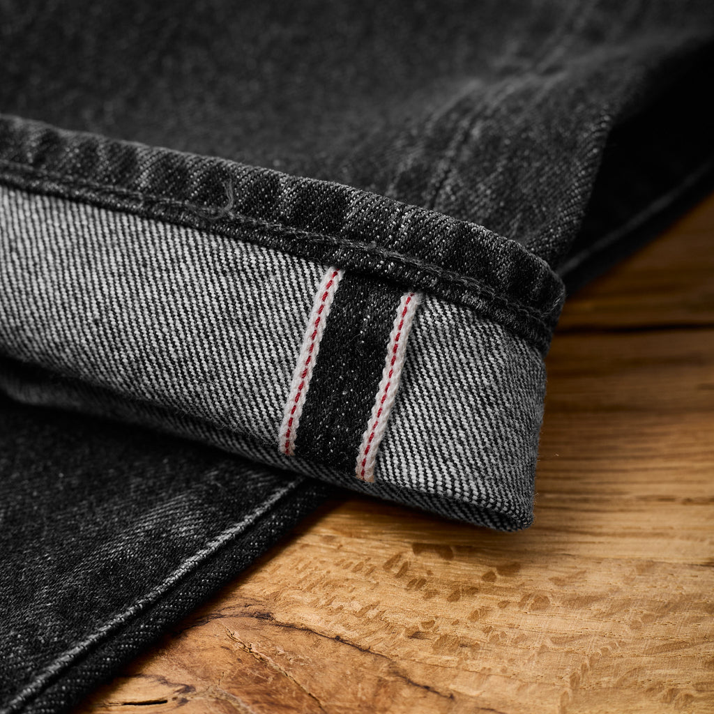 studio d'artisan | d1891ub used wash 13oz regular straight black jeans - Bild 6