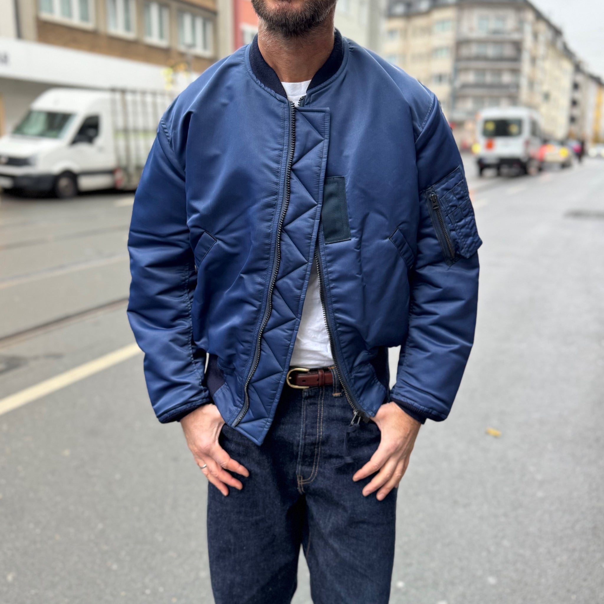 entire studios MA-1ジャケット ネイビー studio d'artisan | 4623 indigo ma-1 flight jacket – stuf|f-official