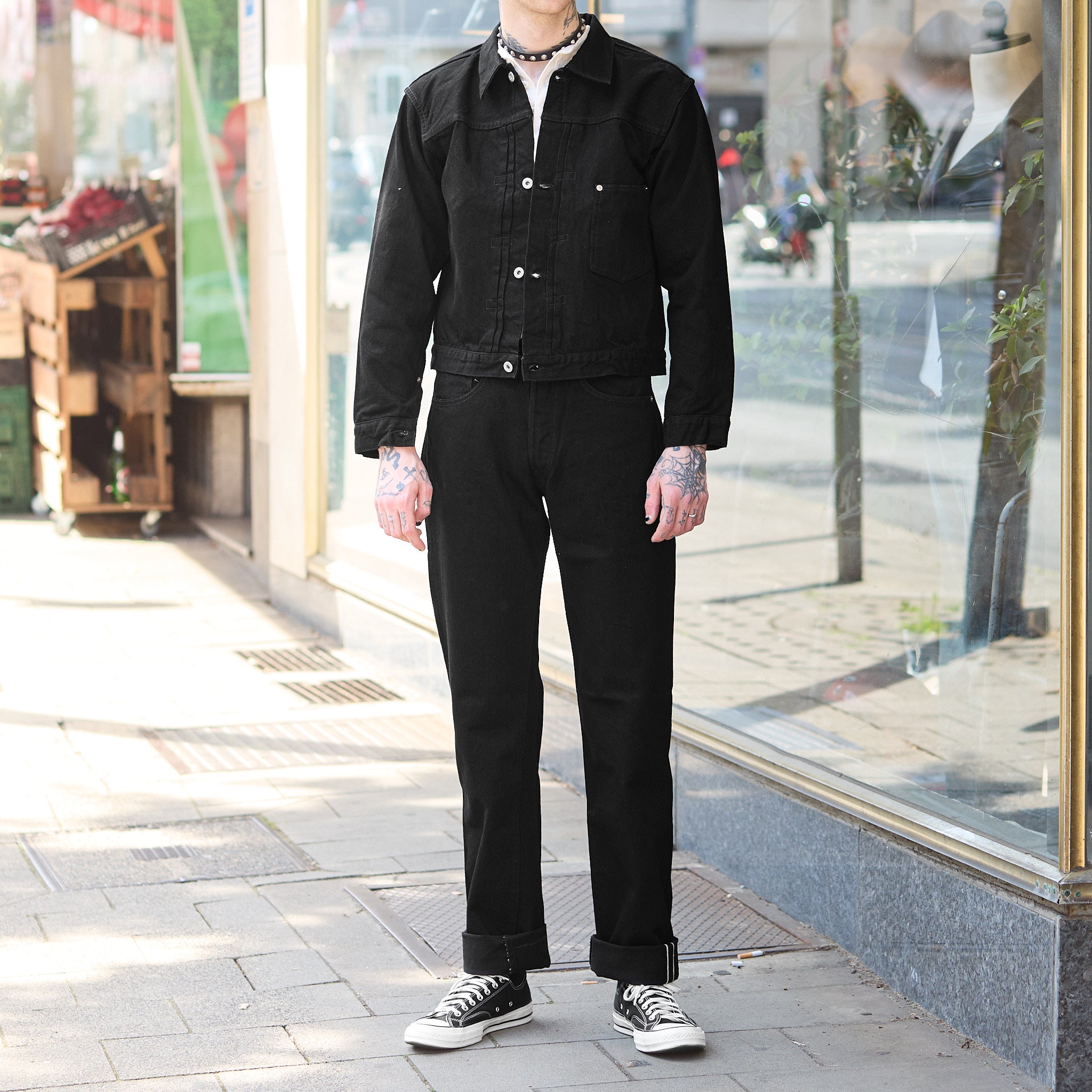 tcb | late s40's denim jacket bkbk – stuf|f-official