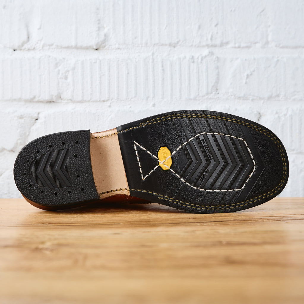 the flat head | fn-fb-004 horsehide logger boots – beige - Bild 3