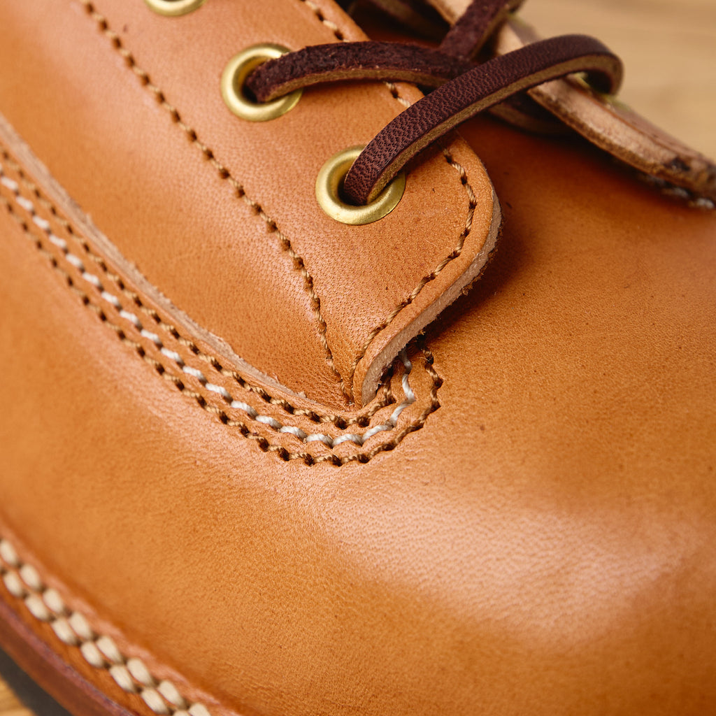 the flat head | fn-fb-004 horsehide logger boots – beige - Bild 4