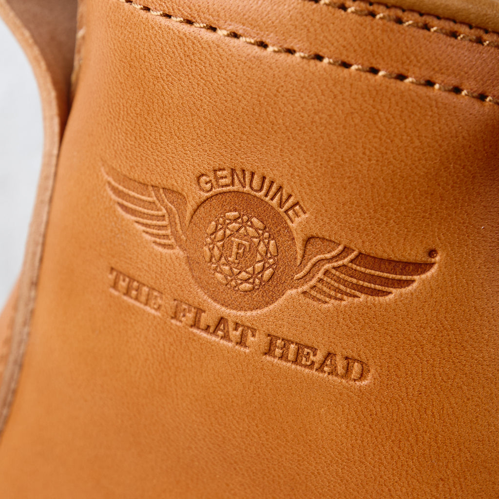 the flat head | fn-fb-004 horsehide logger boots – beige - Bild 5