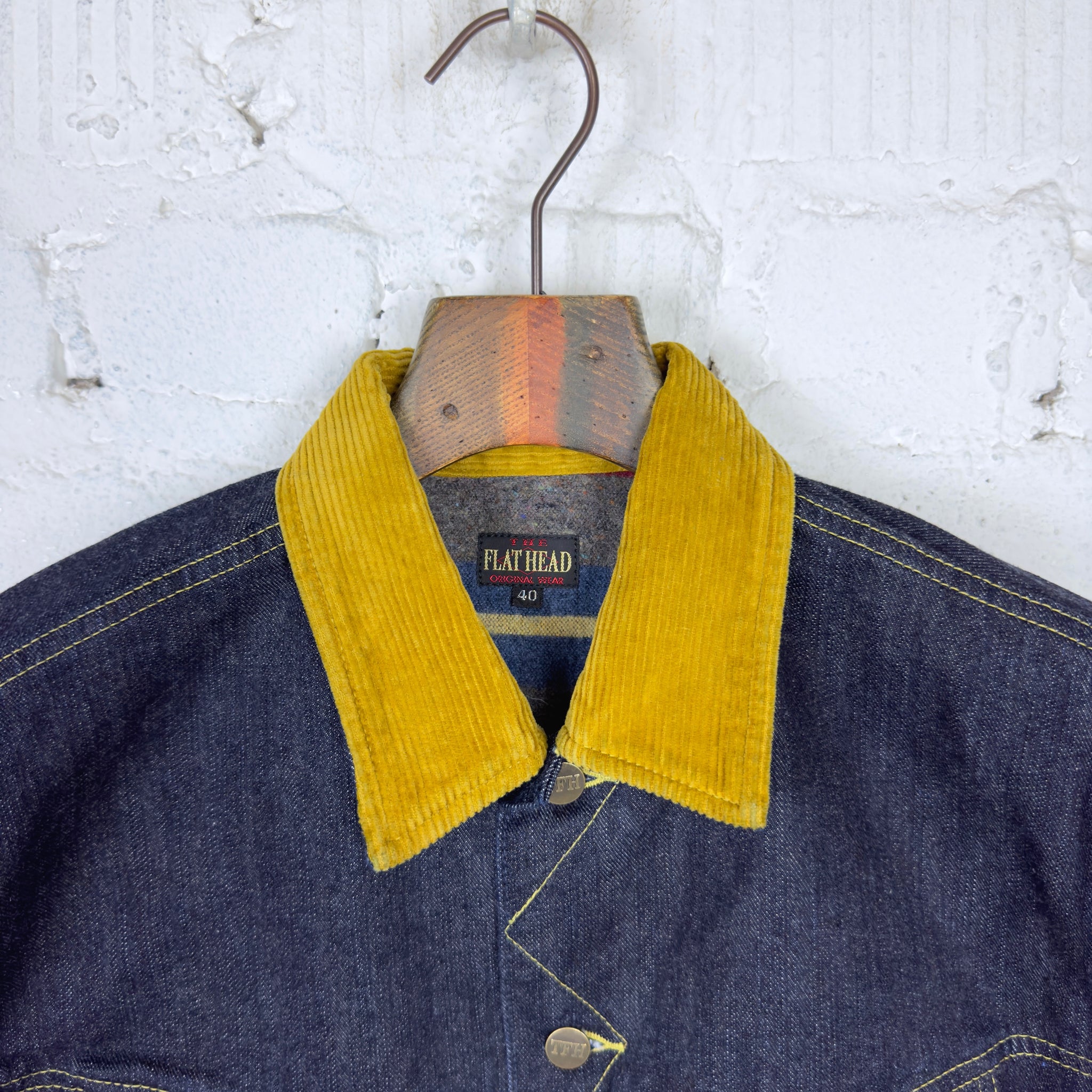 the flat head | fn-oj-d102 14.5oz denim blanket jacket – stuf|f