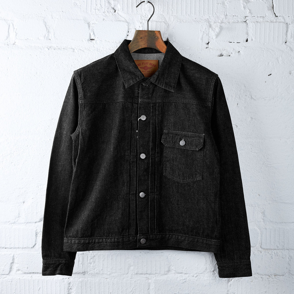 the flat head | fn-oj-db001 12.5oz black denim 40's jacket - Bild 1