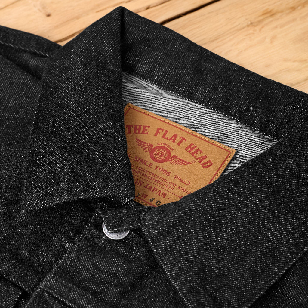 the flat head | fn-oj-db001 12.5oz black denim 40's jacket - Bild 3