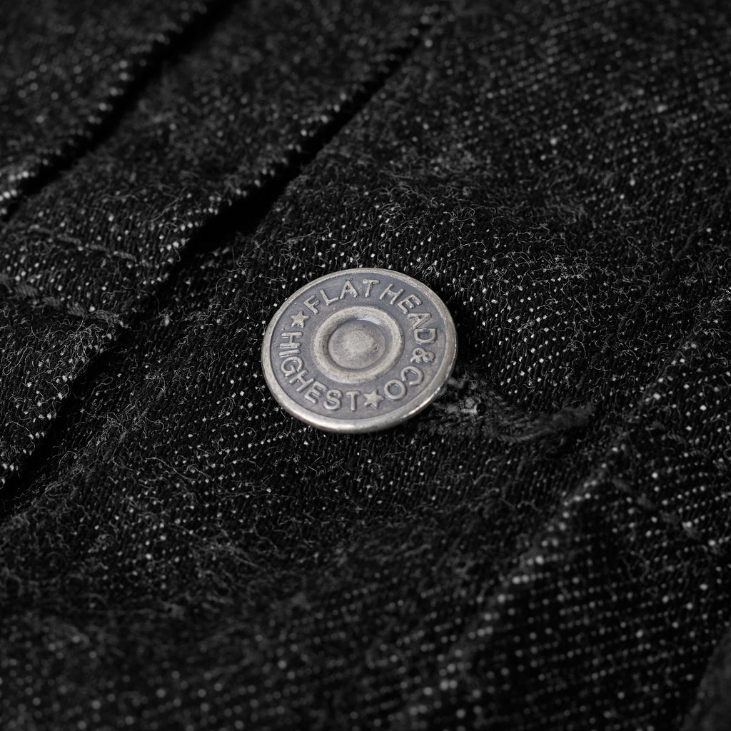 the flat head | fn-oj-db001 12.5oz black denim 40's jacket - Bild 4