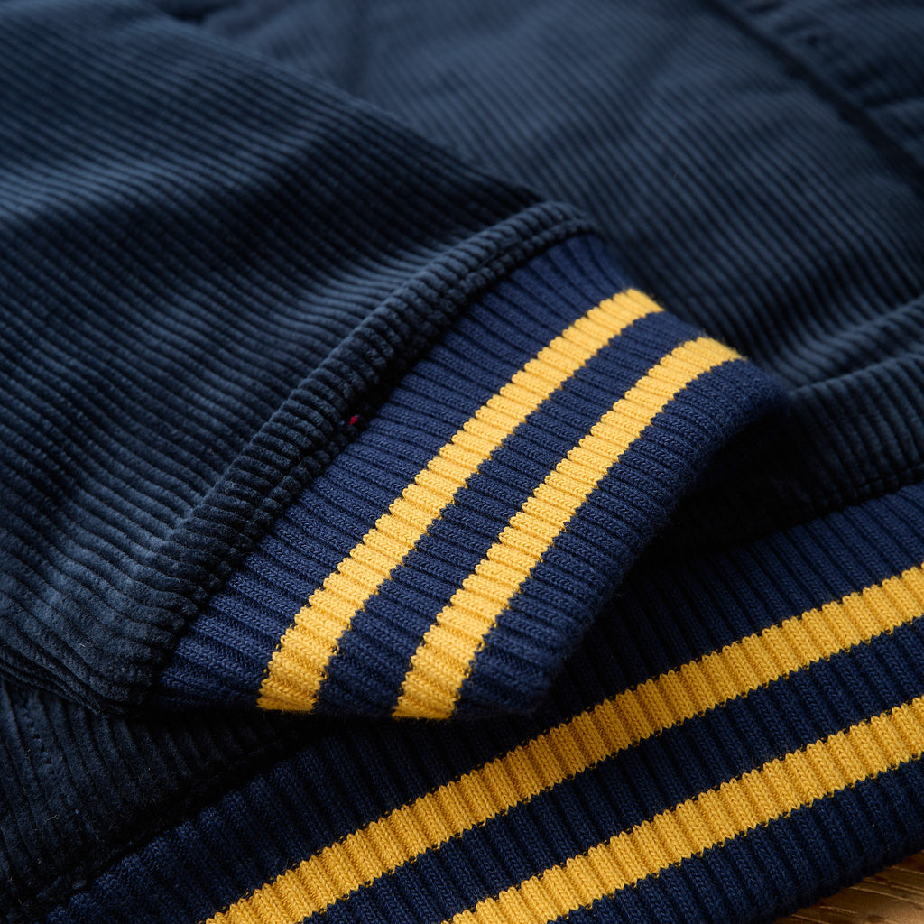 the flat head | fn-oj-v003 corduroy varsity jacket - navy - Bild 5
