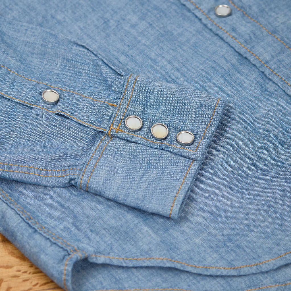 the flat head | fn-scw-003l 5oz chambray western shirt - Bild 5