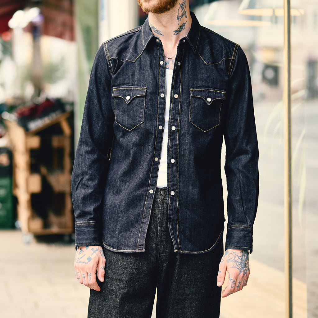 the flat head | fn-sdw-002l 10oz denim western shirt - Bild 2