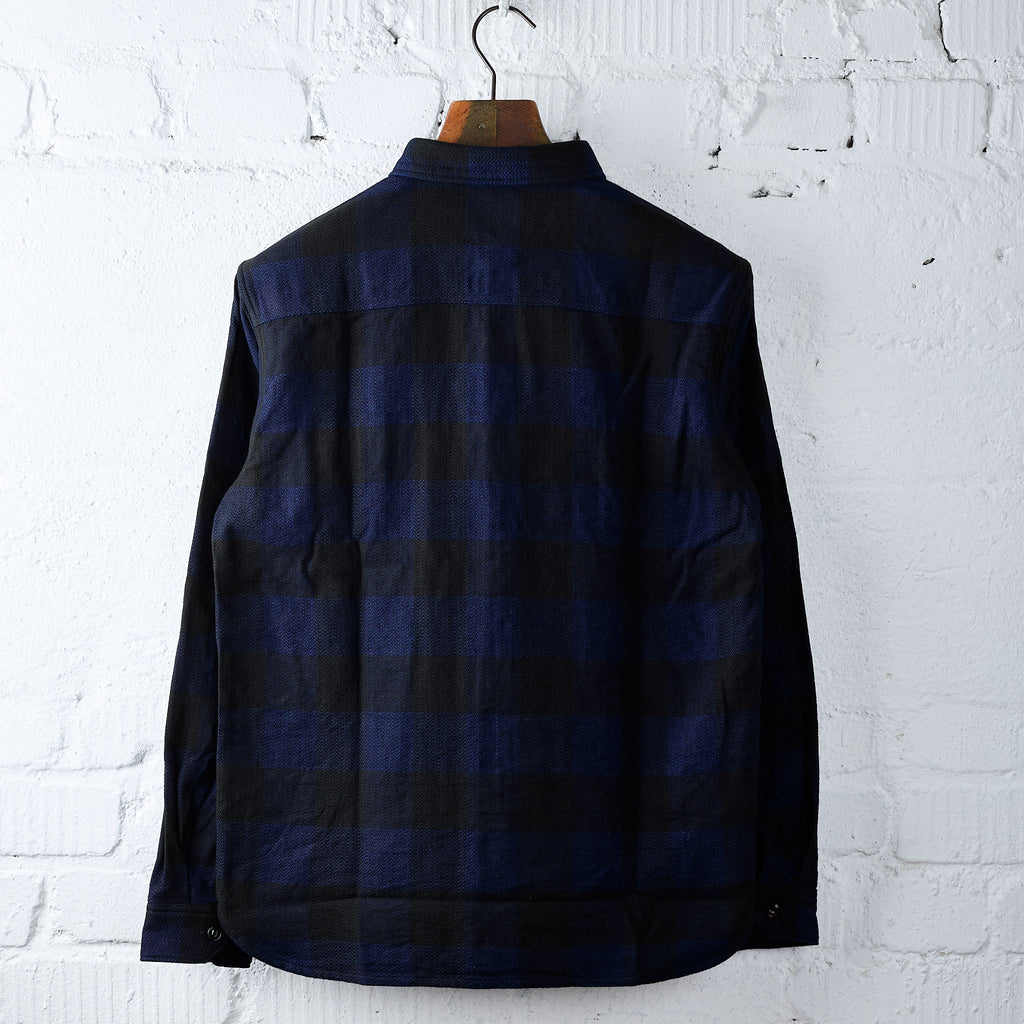 the flat head | fn-snr-101lsp indigo block check flannel work shirt - Bild 2