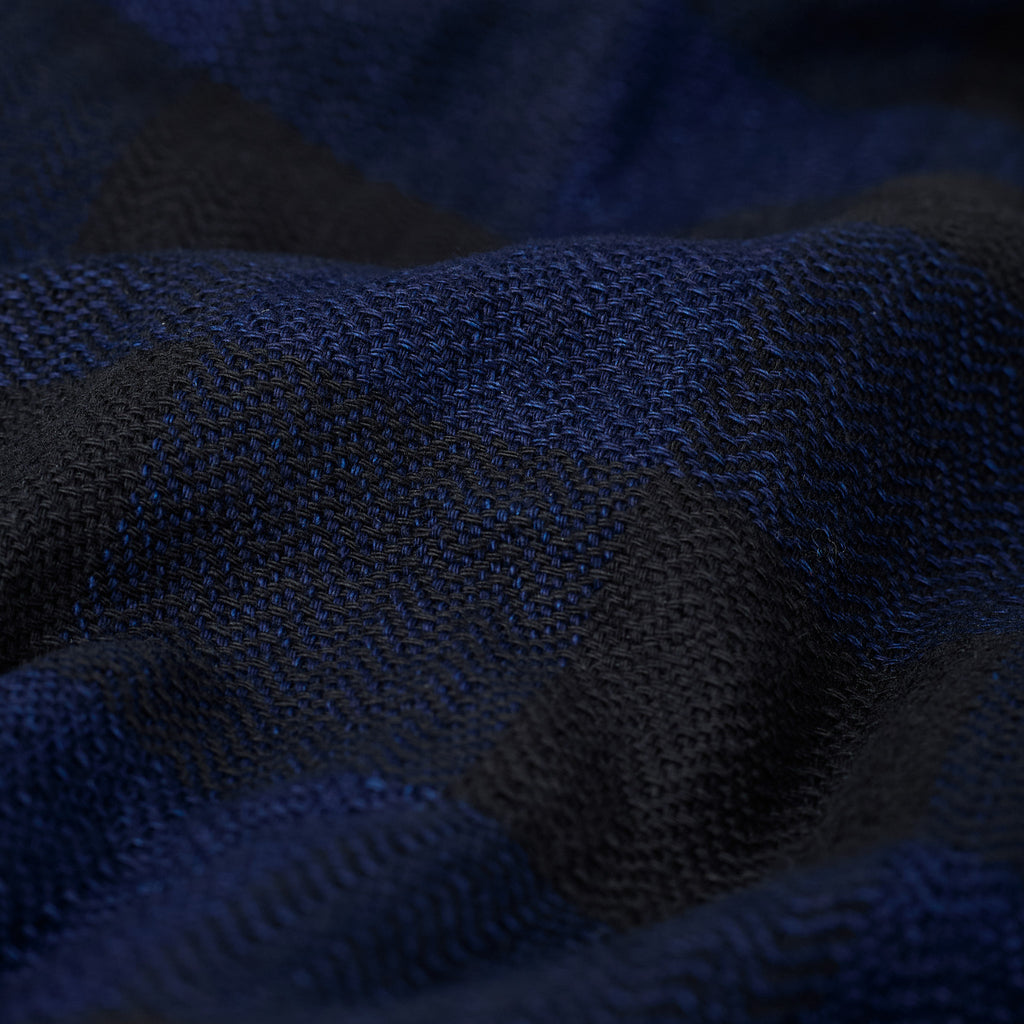 the flat head | fn-snr-101lsp indigo block check flannel work shirt - Bild 5