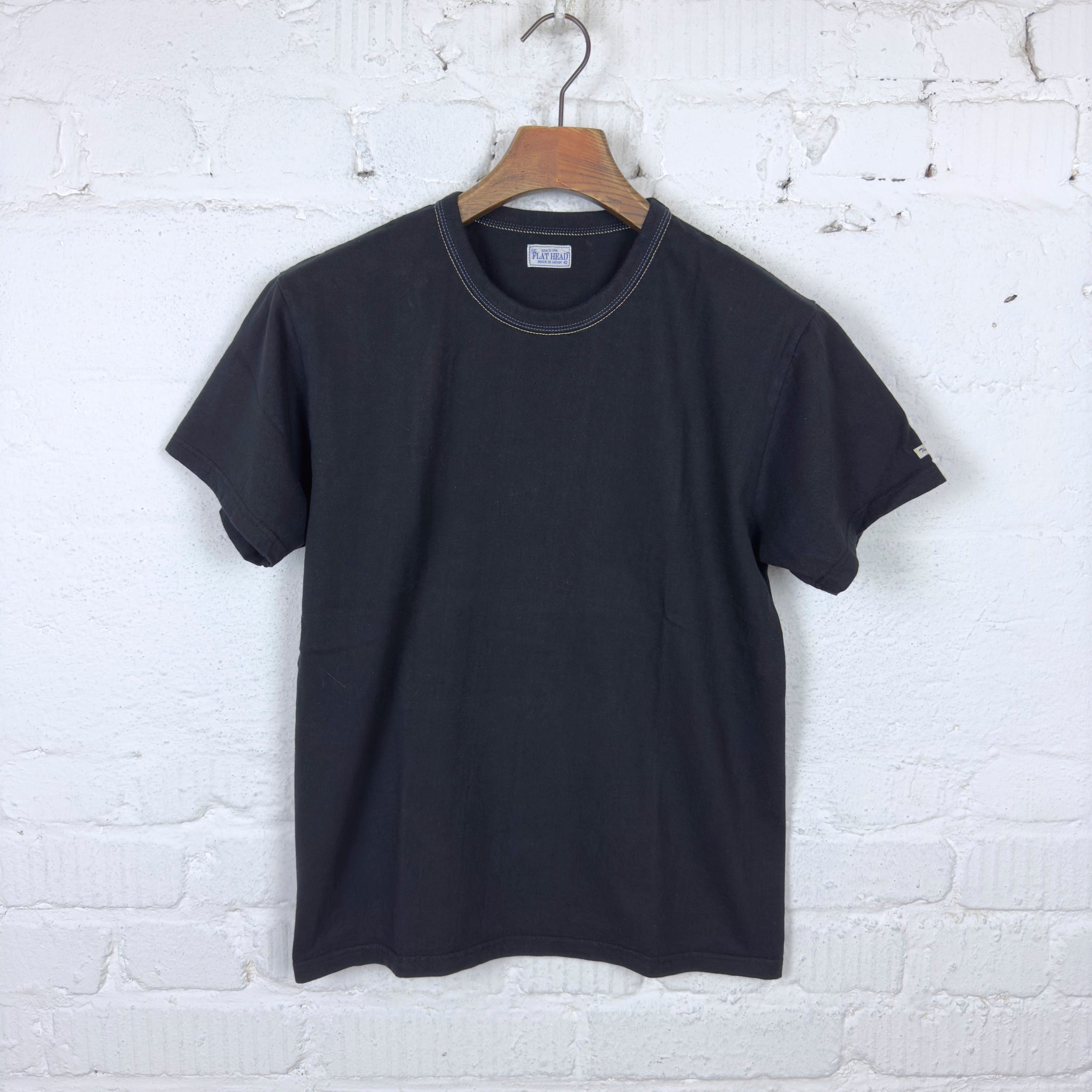 【新品】THE FLAT HEAD / T-SHIRT / THC-157W ホワイト 38 the flat head | fn-thc-001 thc plain t-shirt black