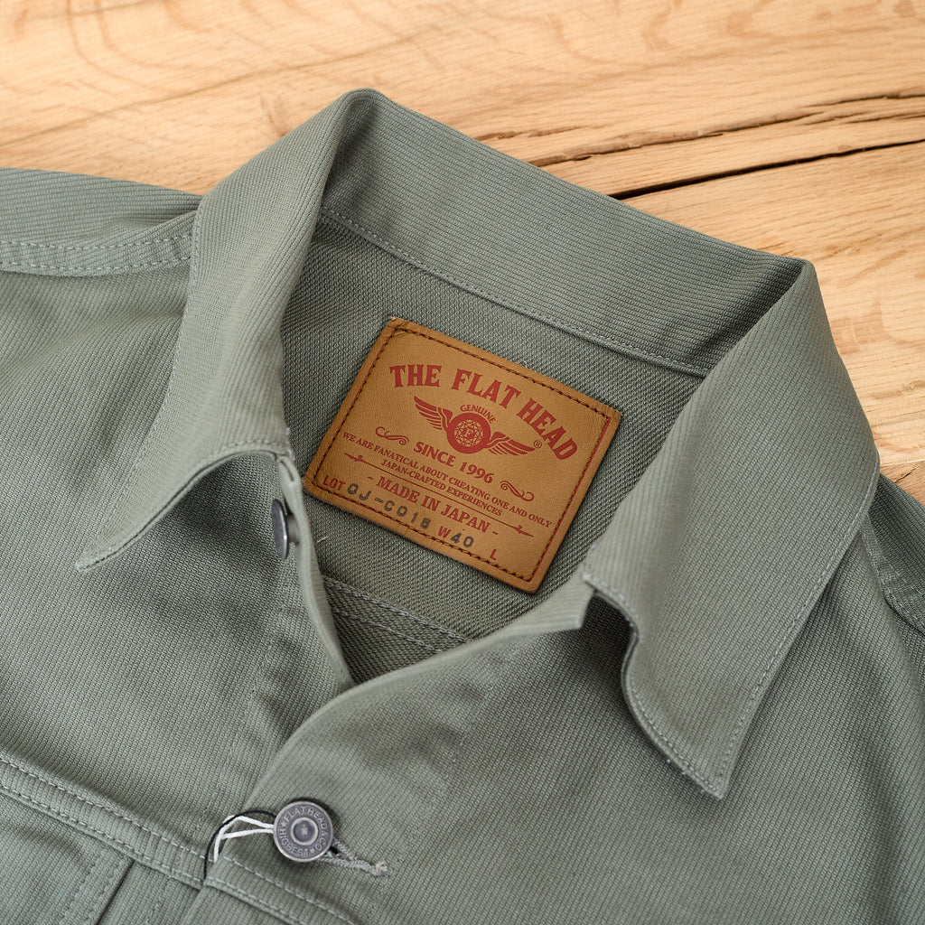 the flat head | piqué-jacke fn-oj-c016 - light olive - Bild 3