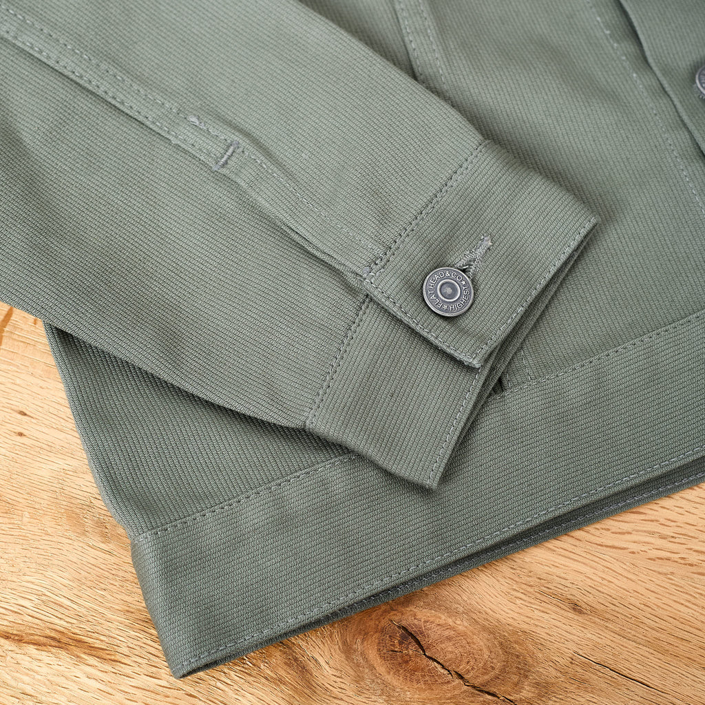 the flat head | piqué-jacke fn-oj-c016 - light olive - Bild 4